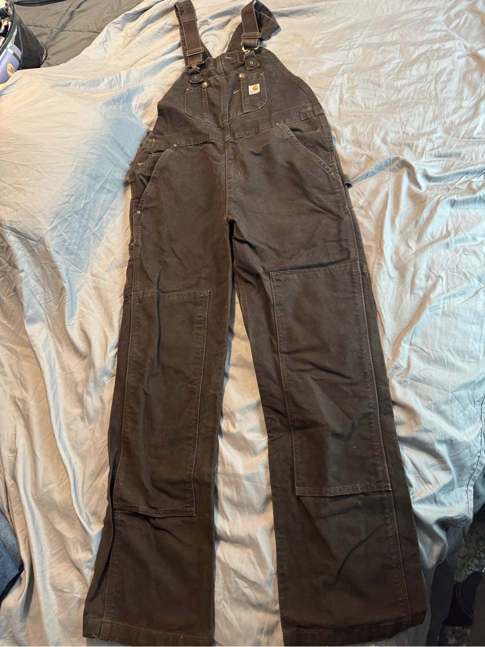 Carhartt Dark Brown Canvas Overalls